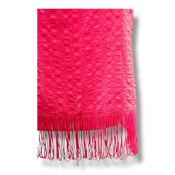 LILLY PULITZER Hot Pink  Sleeveless Camisole with Fringe Hem SZ S - Picture 7 of 11